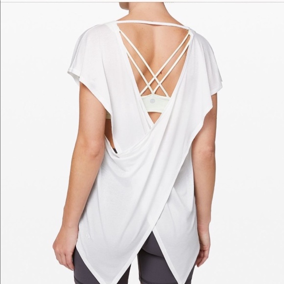 lululemon athletica Tops - Lululemon Playful Practice white top size 2
